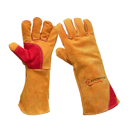 Safe Handler Prime Welding 16" Gloves, Brown/Red, PR SH-HDS-16-758-WGA